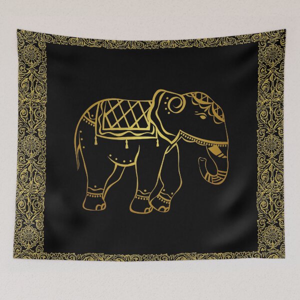 Item preview, Golden - ornate elephant designed and sold by Cozy-Dreams.