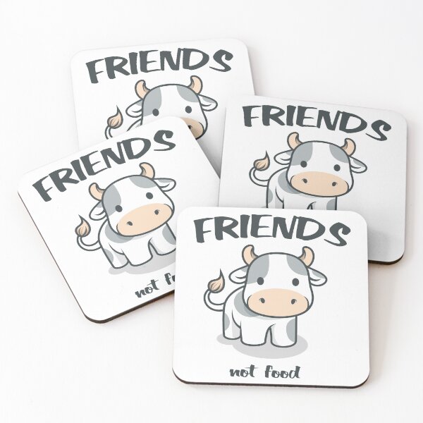 Item preview, Friends Not Food ~ Animal Activist Cow Illustration designed and sold by SoccaTamam.