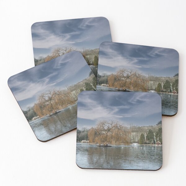 Item preview, Early morning at Helston Cornwall Boating lake,winter wonderland designed and sold by kathleenjean.