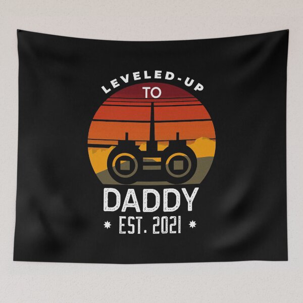 Item preview, Leveled Up to Daddy Est 2021 designed and sold by ChaseCoClothing.