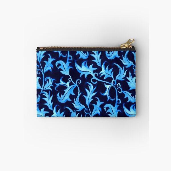 Item preview, Hand Painted Art Nouveau Vines - Velvet Blue designed and sold by TigaTiga.
