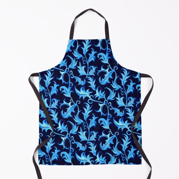 Item preview, Hand Painted Art Nouveau Vines - Velvet Blue designed and sold by TigaTiga.