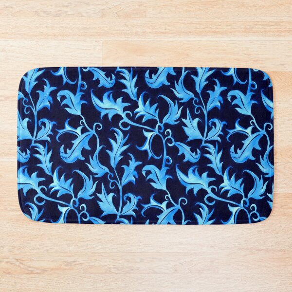 Item preview, Hand Painted Art Nouveau Vines - Velvet Blue designed and sold by TigaTiga.