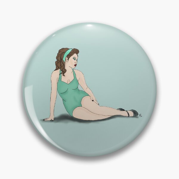 Item preview, ‘Delilah’ Classic Pin Up Style Woman  designed and sold by supermarcey.