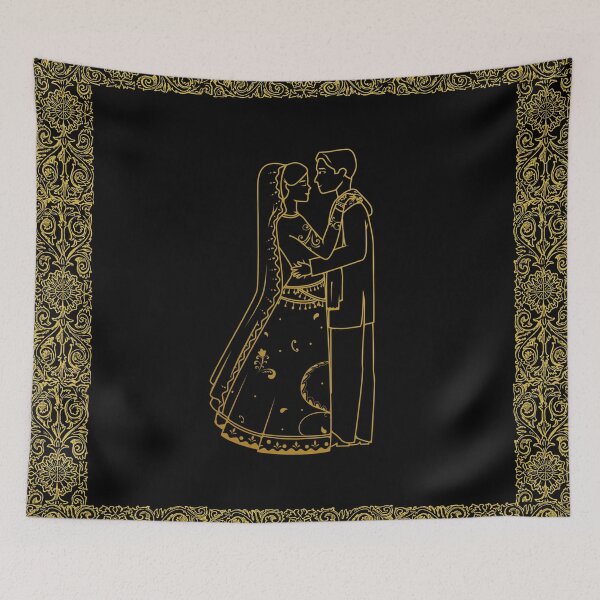 Item preview, Golden - Indian wedding couple designed and sold by Cozy-Dreams.