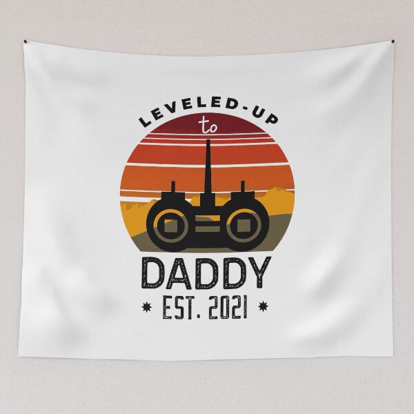 Item preview, Leveled Up to Daddy Est 2021 designed and sold by ChaseCoClothing.