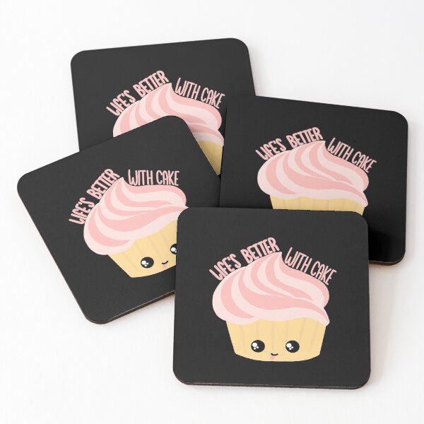 Item preview, Life's Better With Cake - Cupcake- Food Pun designed and sold by GoodMoodFood.