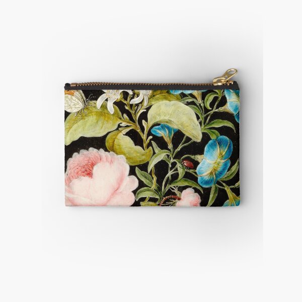 Item preview, Vintage botanical plate - Barbara Regina Dietzsch - Roses and Morning Glory with a moth and red beetle designed and sold by Gardenlibrary.