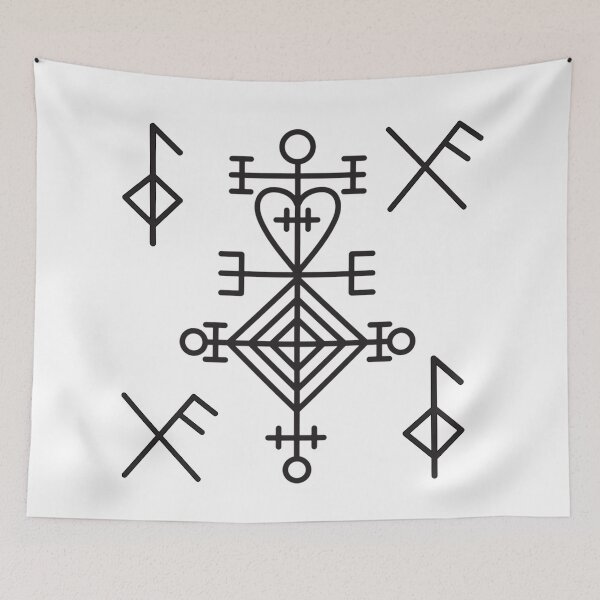 Item preview, Nordic Magical Stave / Charm of Love, Good Health, Good Luck  - on white designed and sold by celticknights.