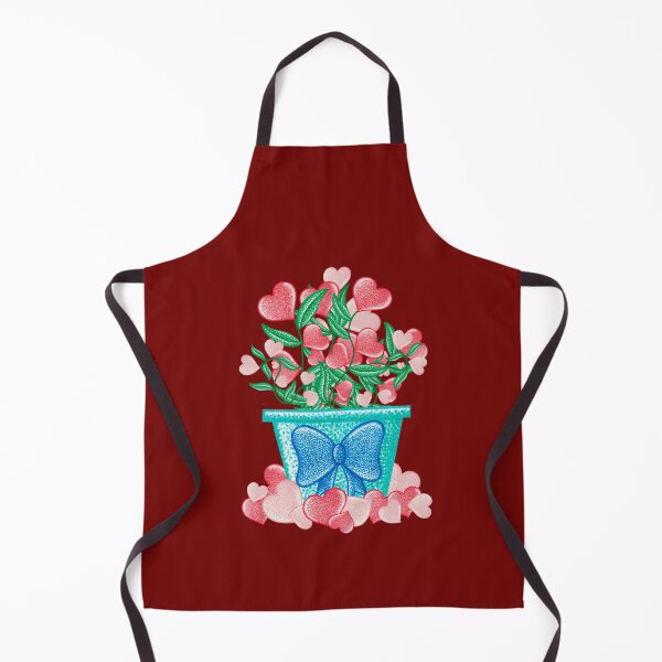 Item preview, Valentines Day gift ideas flower hearts in a flower pot pointillism painting designed and sold by MitoP.
