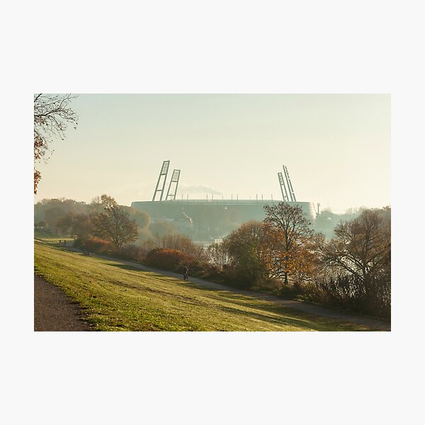 Item preview, Weserstadion, stadium, football stadium, Werder Bremen, morning fog, Bremen designed and sold by Torsten  Krüger.