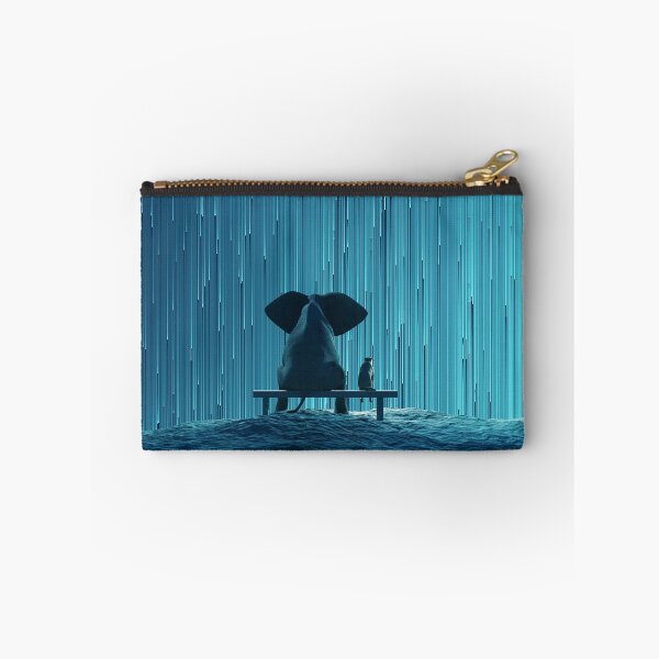 Item preview, elephant and dog looking at star rain designed and sold by Mike Kiev art.
