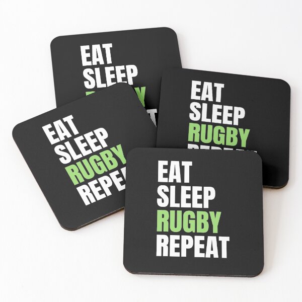 Item preview, Eat Sleep Rugby Repeat designed and sold by HobbyRoost.