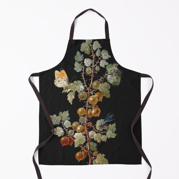 Item preview, Vintage botanical plate - Barbara Regina Dietzsch - A Branch of Gooseberries with a Dragonfly, a Butterfly and a Caterpillar designed and sold by Gardenlibrary.