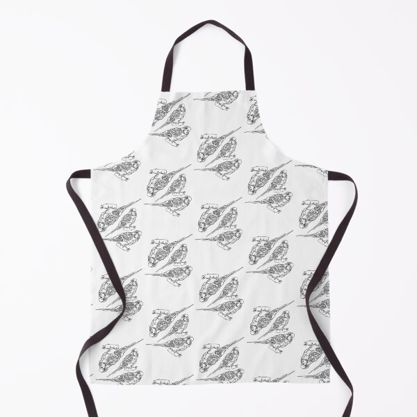 Item preview, budgie bird simple line art pattern designed and sold by The Red Shop.