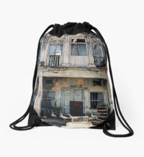 Decaying Colonial Building Drawstring Bag