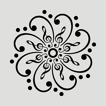 Artwork thumbnail, Bass Clef, Treble Clef, Mandala, Music, Musician, Classic, Dance by boom-art