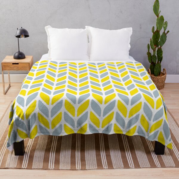 Item preview, Mid Century Modern Chevron - Illuminating Yellow & Ultimate Gray designed and sold by NolkDesign.