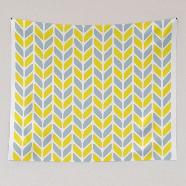 Item preview, Mid Century Modern Chevron - Illuminating Yellow & Ultimate Gray designed and sold by NolkDesign.