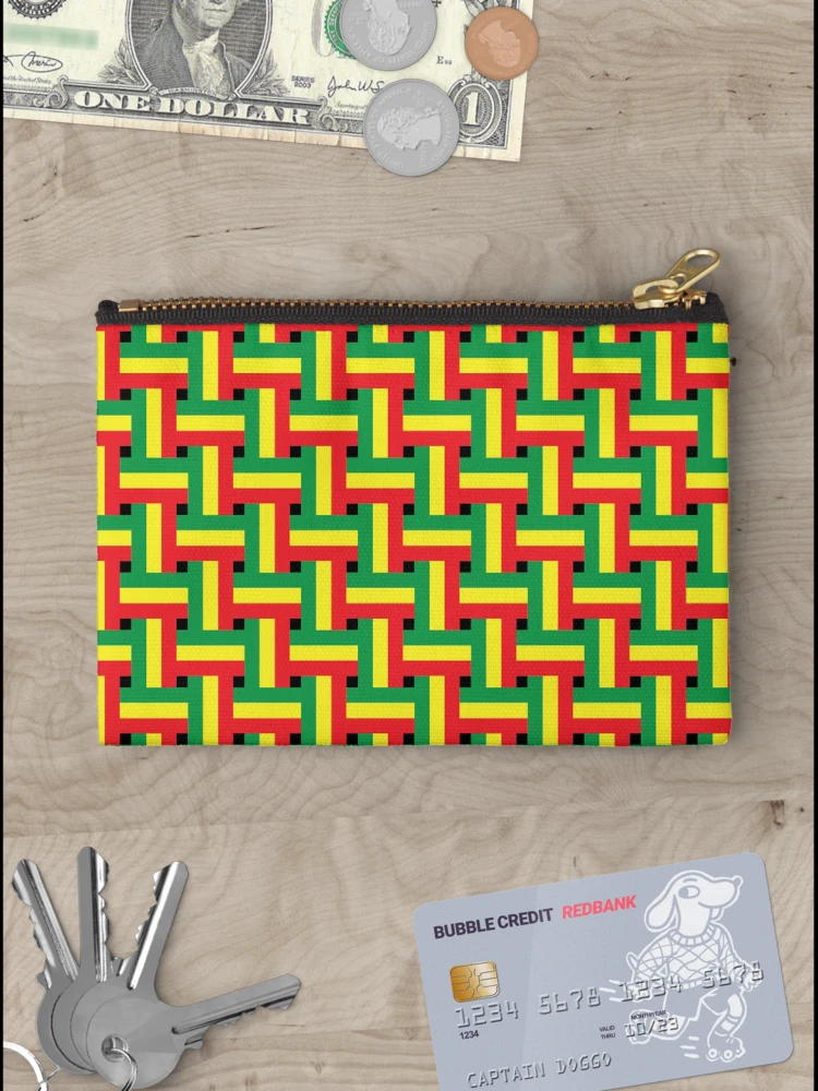 Thumbnail 3 of 4, Zipper Pouch, Rasta Flag Pattern designed and sold by RastaMerch.