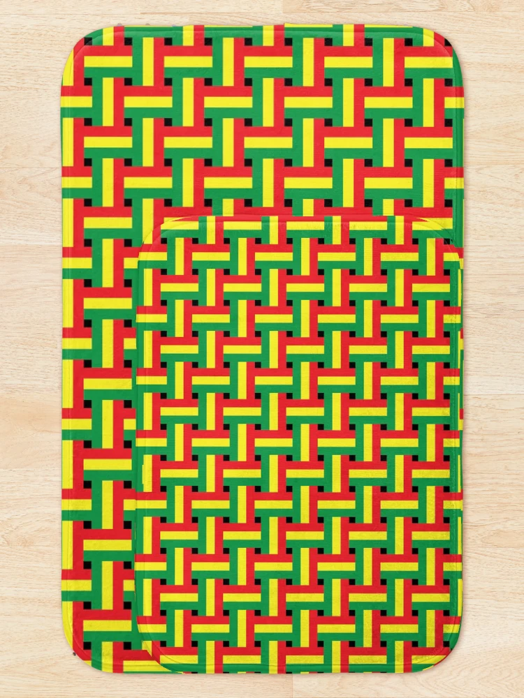 Thumbnail 5 of 6, Bath Mat, Rasta Flag Pattern designed and sold by RastaMerch.