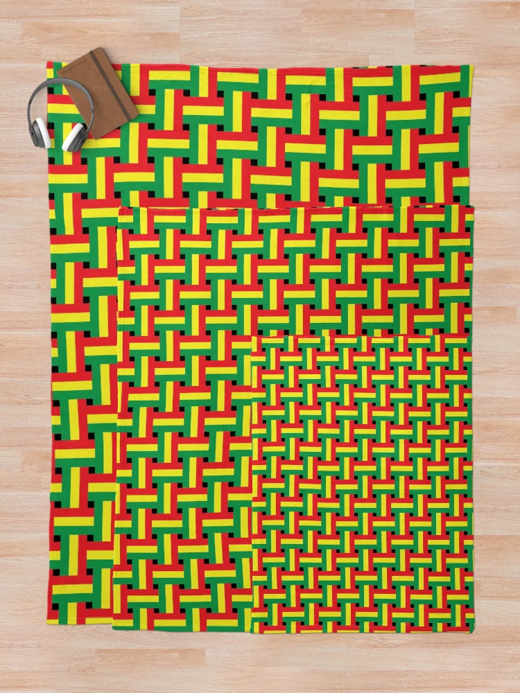 Thumbnail 5 of 6, Throw Blanket, Rasta Flag Pattern designed and sold by RastaMerch.