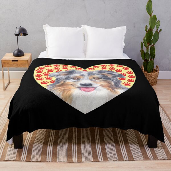 Item preview, funny australian shepherd face art heart paw valentines day gifts designed and sold by alaechamlal.