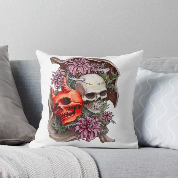 Item preview, Two Skulls Angel and Devil or Gemini Zodiac sign  designed and sold by TeZee.