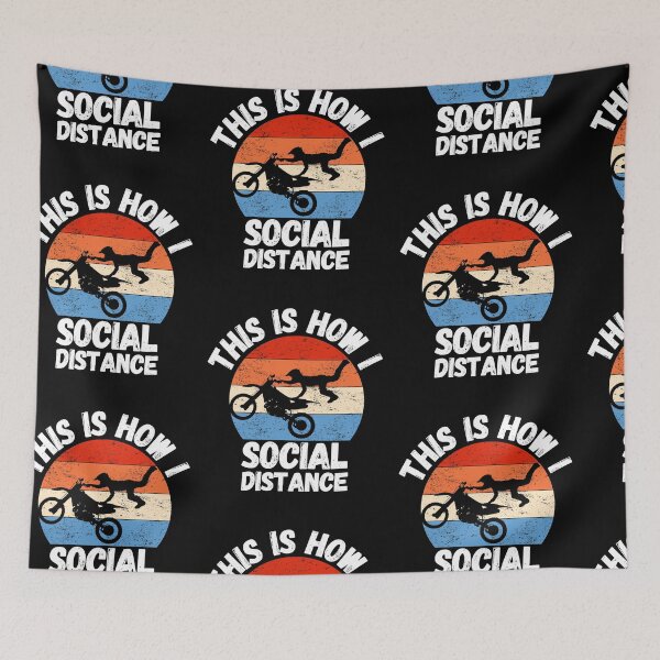 Item preview, This is how I social Distance - Motorcycle Lovers designed and sold by PrintexDesigns.