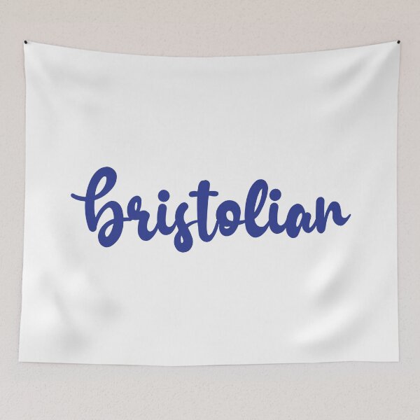 Item preview, Bristolian - Blue Calligraphy designed and sold by VicEllisArt.