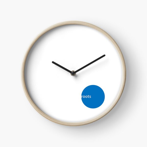 Blue Dot ROOTS CLIMBING Logo Clock