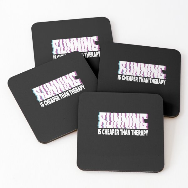 Item preview, RUNNING IS CHEAPER THAN THERAPY designed and sold by Heddar Badreddine.