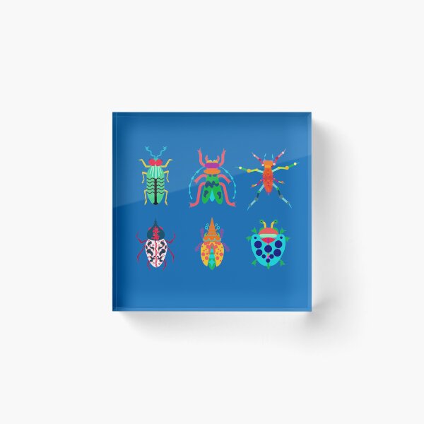 Item preview, Insects collection blue designed and sold by TheBWGalerie.