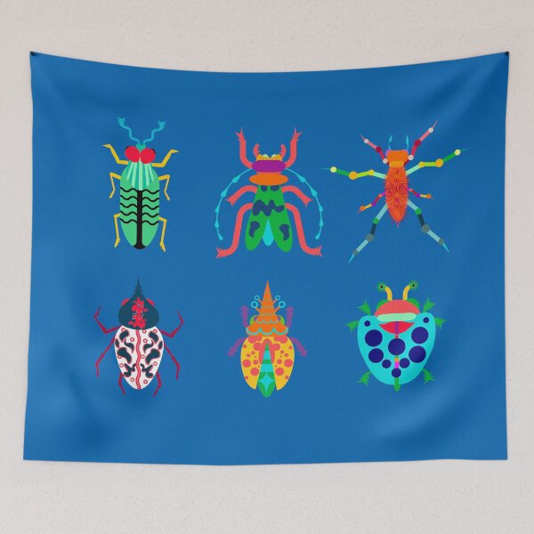 Item preview, Insects collection blue designed and sold by TheBWGalerie.