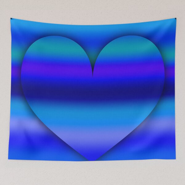 Artikelvorschau, Cool Mirrored Blue Heart entworfen und verkauft von gphotobox.