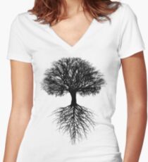 Tree of Life Women's Fitted V-Neck T-Shirt