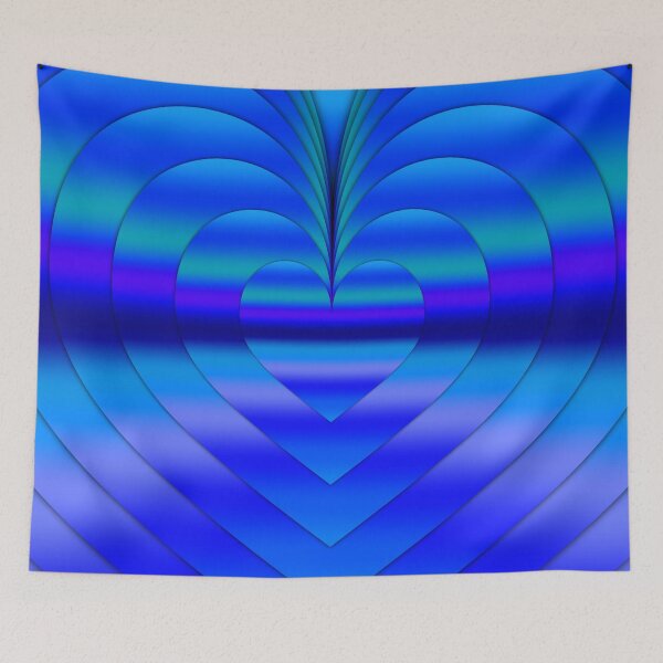 Artikelvorschau, Cool Mirrored Blue Heart II entworfen und verkauft von gphotobox.