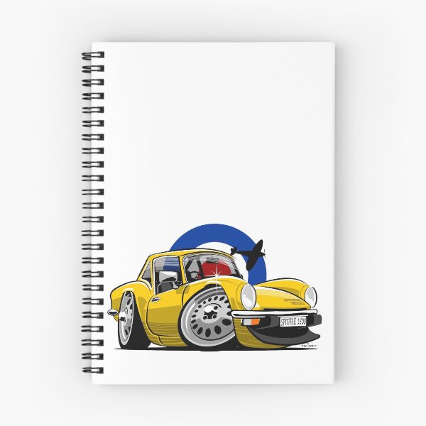 Item preview, Triumph Spitfire 1500 hardtop caricature yellow designed and sold by car2oonz.