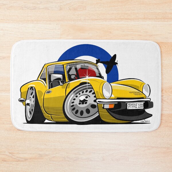 Item preview, Triumph Spitfire 1500 hardtop caricature yellow designed and sold by car2oonz.