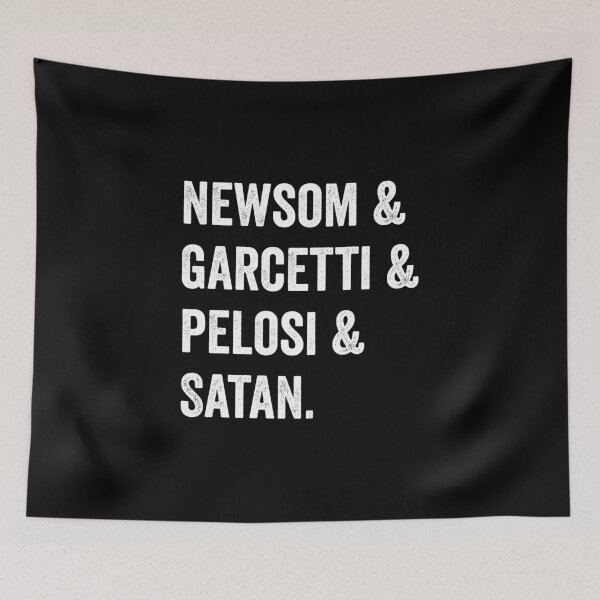 Item preview, Newsom & Garcetti & Pelosi & Satan - Recall Gavin designed and sold by Alaadin Bendali Braham.