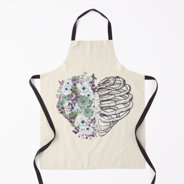 Item preview, Rib cage heart shape and flowers succulents plant, rib cage, anatomy heart, skeleton ribs designed and sold by Collagedream.