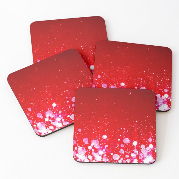 Item preview, White lights bokeh on red background designed and sold by fowons.