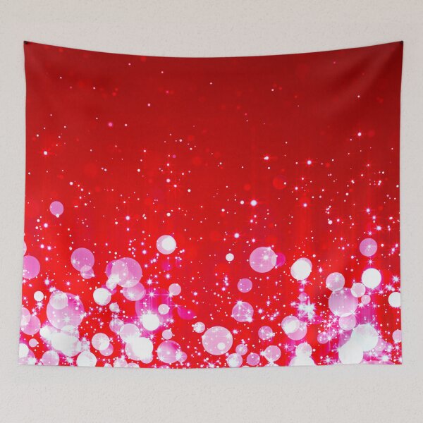 Item preview, White lights bokeh on red background designed and sold by fowons.