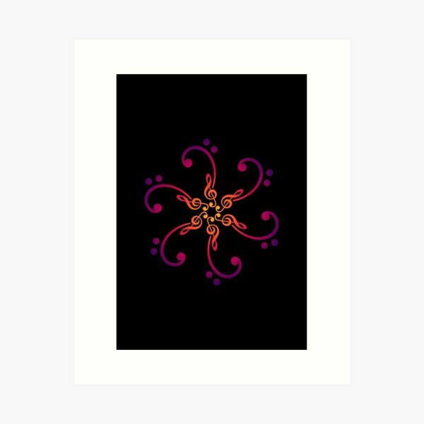 Item preview, Music, bass clef, treble clef, mandala, musician, classical, musical notes designed and sold by boom-art.