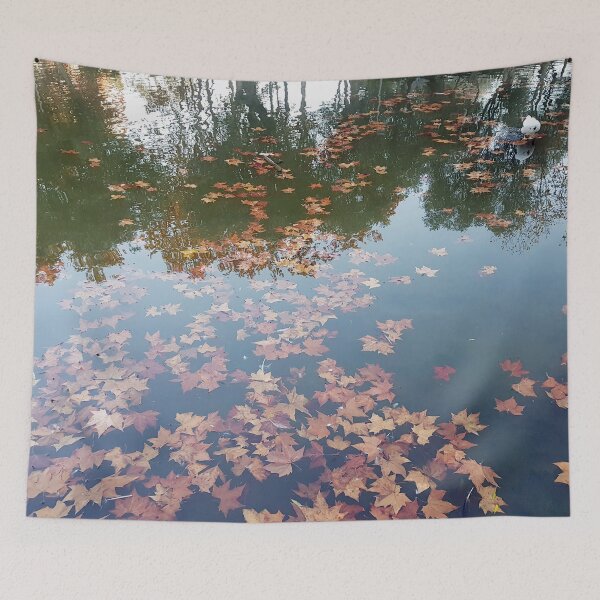 Item preview, Small Lake Covered In Autumn Leaves designed and sold by Colorful Misfits.