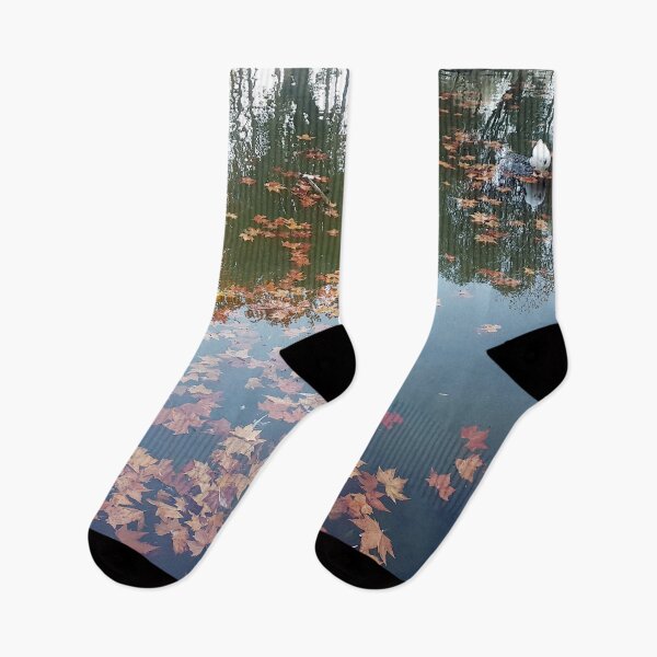 Item preview, Small Lake Covered In Autumn Leaves designed and sold by Colorful Misfits.