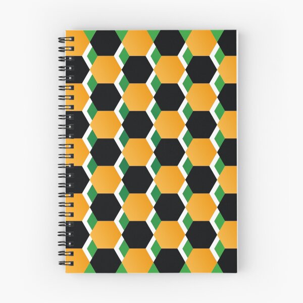 Aperçu de l'œuvre Orange n black hexagon pattern créée et vendue par CalebTCortes.