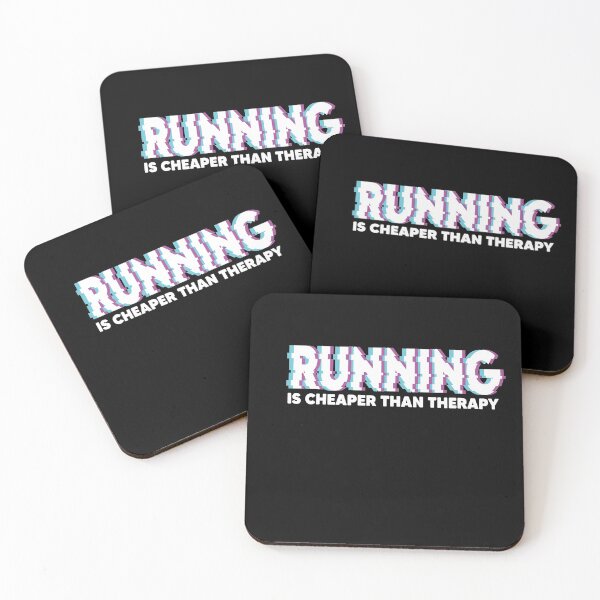 Item preview, RUNNING IS CHEAPER THAN THERAPY designed and sold by Heddar Badreddine.