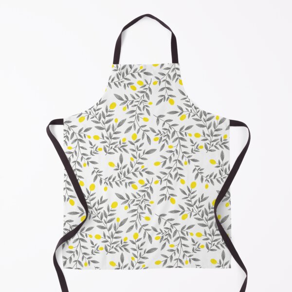 Item preview, Lemon & Leave Pattern - Yellow and Gray designed and sold by Artsychoke.