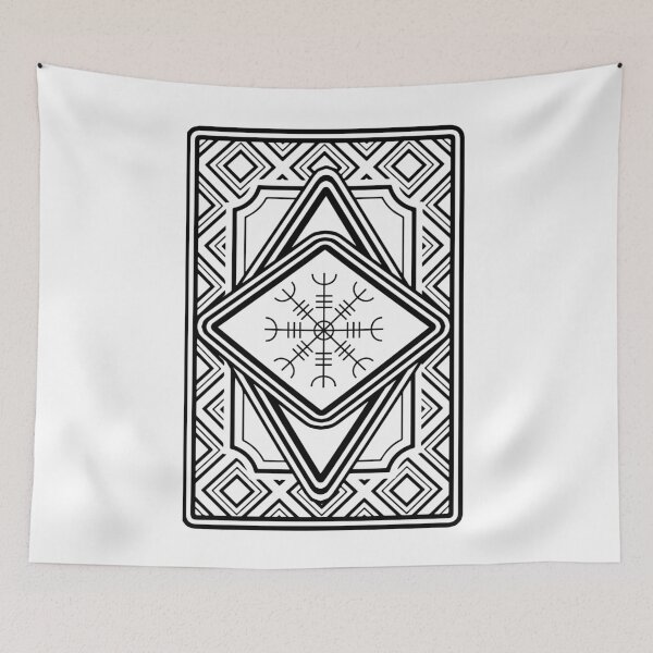 Item preview, Nordic Magical Stave Ægishjálmur - Helm of Awe- on White designed and sold by celticknights.